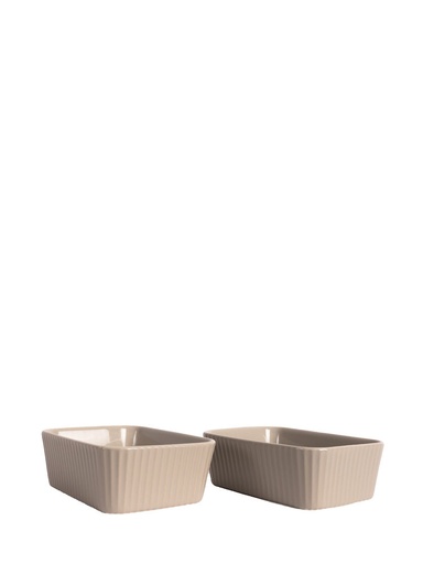 [5018356] FLORA OVEN DISH MINI 2-PCS, BEIGE