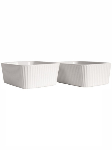 [5018355] FLORA OVEN DISH MINI 2-PCS, WHITE