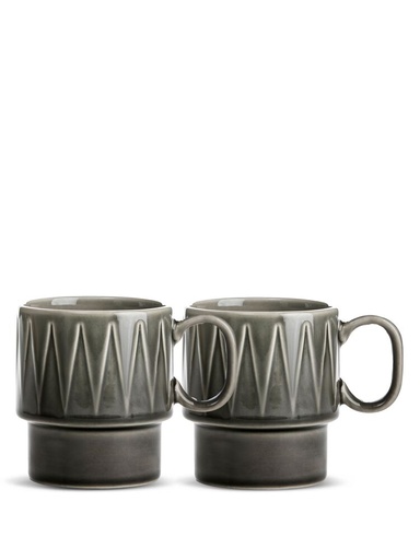 [5018371] COFFEE &amp; MORE COFFEE MUG 2-PCS, GREY