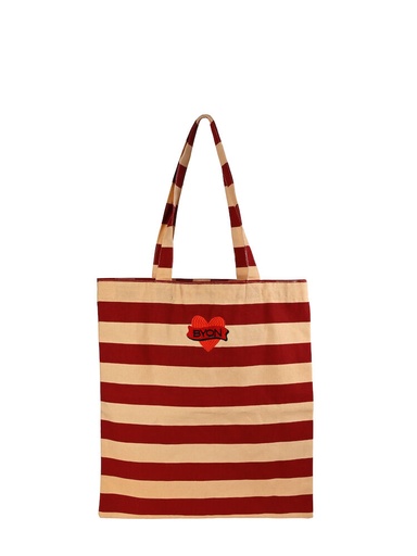 [5219803806] SHOPPING BAG LOVE, RED/SAND