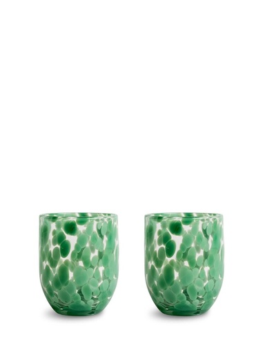 [5263908212] GLASS MESSY 2PCS, GREEN