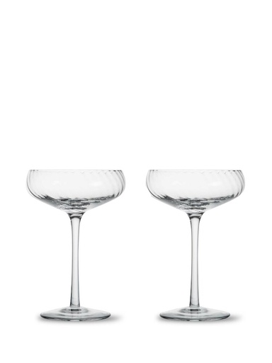 [5281602600] CHAMPAGNE SAUCER OPACITY 2PCS/SET, CLEAR