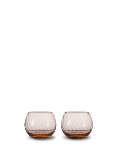 [5281602708] WATER GLASS OPACITY 2PCS/SET, PEACH