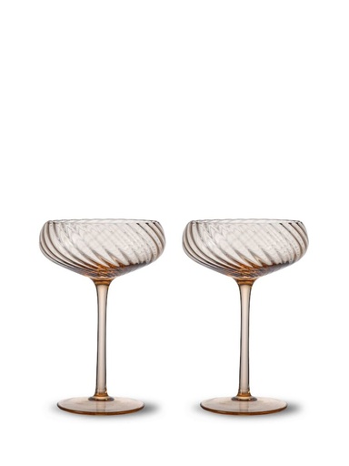 [5281602608] CHAMPAGNE SAUCER OPACITY 2PCS/SET, PEACH