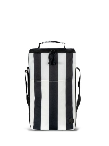 [5018594] CITY STRIPE COOLER BAG HIGH RPET, BLACK/WHITE