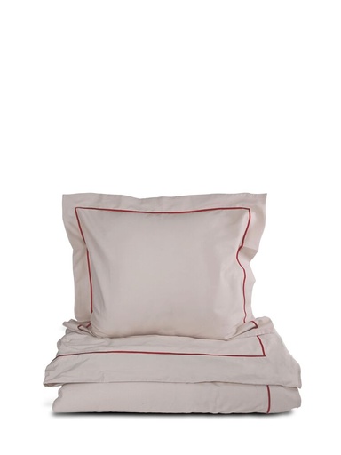 [5018527] CARL DUVET COVER SET, BEIGE/BORDEAUX