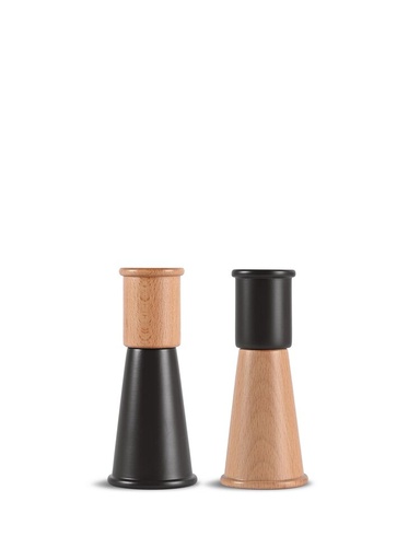 [5018621] GURKEN SALT AND PEPPER MILL SMALL, 2-PCS, BLACK/BROWN