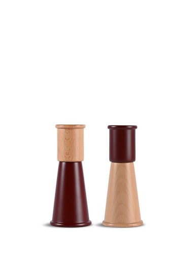 [5018622] GURKEN SALT AND PEPPER MILL SMALL, 2-PCS, DARK RED/BROWN