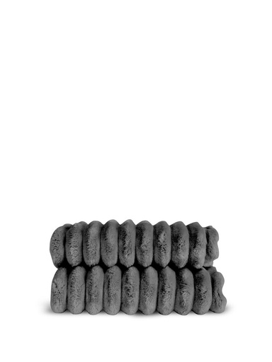 [5018630] ESTHER REC. FLEECE PLAID, GREY