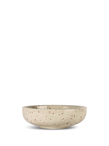 [5018651] DITTE SERVING BOWL, BEIGE/BORDEAUX