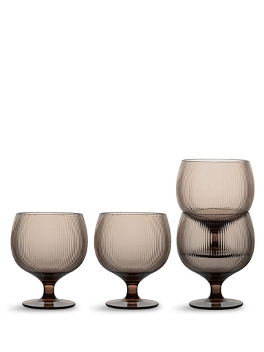 [5018738] BILLI WINE GLASS RPET, 4-PCS BROWN