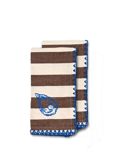 [5219805304] KITCHEN TOWEL BUBBA OYSTER 2PCS/SET, BROWN