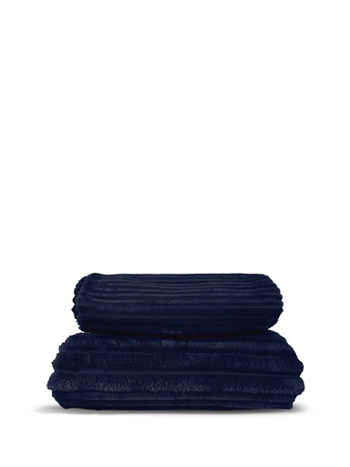 [5018797] ESTELLA FLEECE PLAID, DARK BLUE
